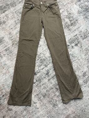 ICE Iceberg Beige Straight Leg Jeans Crystal Buttons 27 Y2k Italy 32'' inseam